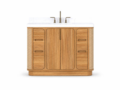Ventura Teak Wood 48 in. W x 22 in. D Single Sink Bathroom Vanity