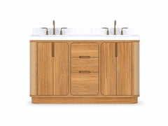 Ventura Teak 60 in. W x 22 in. D Double Sink Bathroom Vanity - photo 1