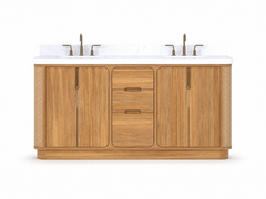 Ventura Teak 72 in. W x 22 in. D Double Sink Bathroom Vanity - photo 1