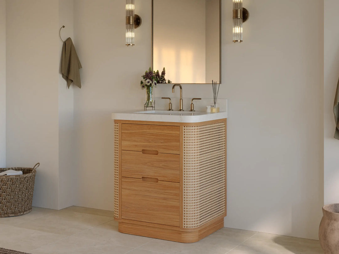 Ventura Teak 30 in. W x 22 in. D Single Sink Bathroom Vanity | 
              
                Light Natural Teak
                
                  
             - VTR_TK_LNT_CA_LZ_30 - photo №3