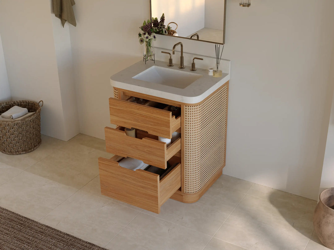 Ventura Teak 30 in. W x 22 in. D Single Sink Bathroom Vanity | 
              
                Light Natural Teak
                
                  
             - VTR_TK_LNT_CA_LZ_30 - photo №4