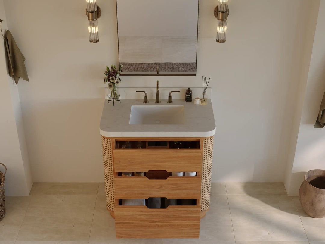 Ventura Teak 36 in. W x 22 in. D Center Sink Bathroom Vanity | 
              
                Light Natural Teak
                
                  
             - VTR_TK_LNT_CA_LZ_36C - photo №2