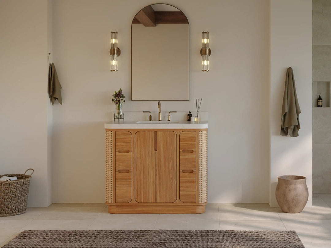 Ventura Teak 42 in. W x 22 in. D Single Sink Bathroom Vanity | 
              
                Light Natural Teak
                
                  
             - VTR_TK_LNT_CA_LZ_42 - photo №5