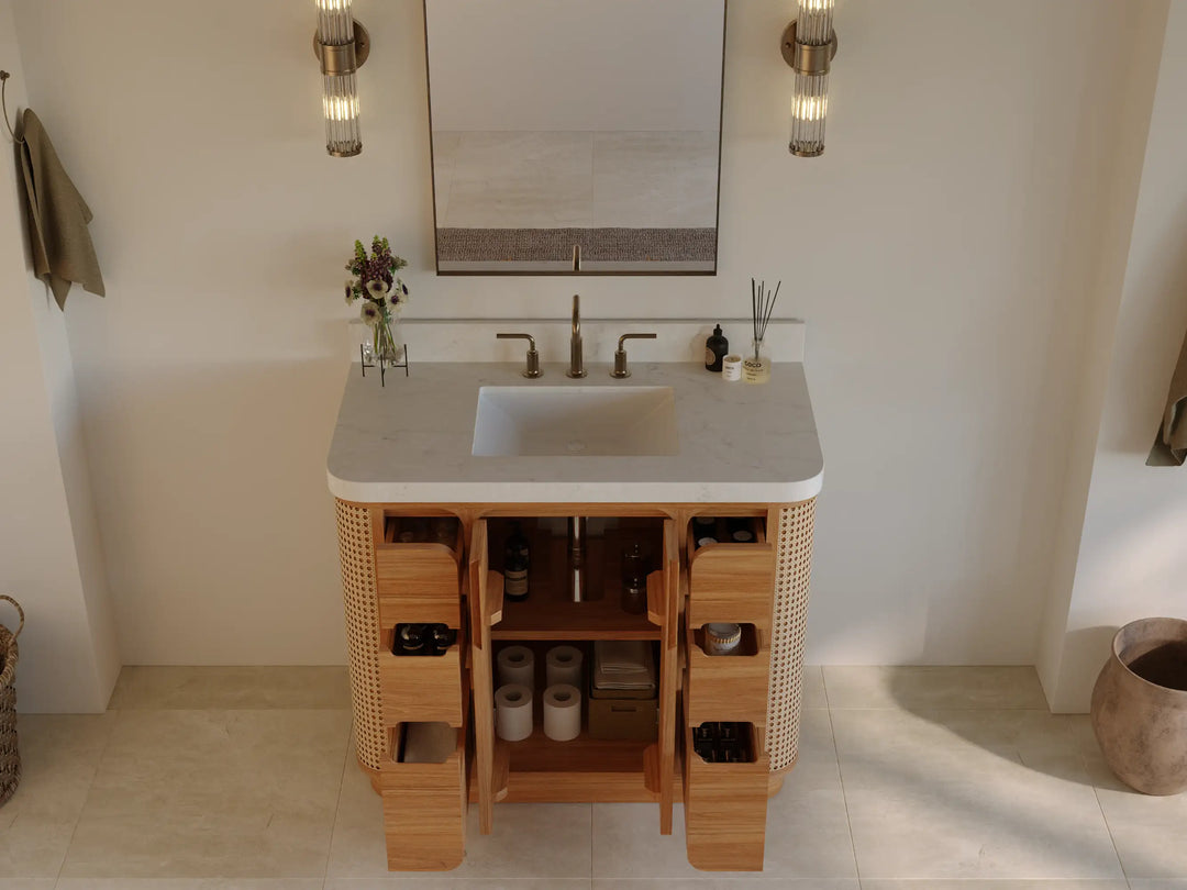 Ventura Teak 42 in. W x 22 in. D Single Sink Bathroom Vanity | 
              
                Light Natural Teak
                
                  
             - VTR_TK_LNT_CA_LZ_42 - photo №2