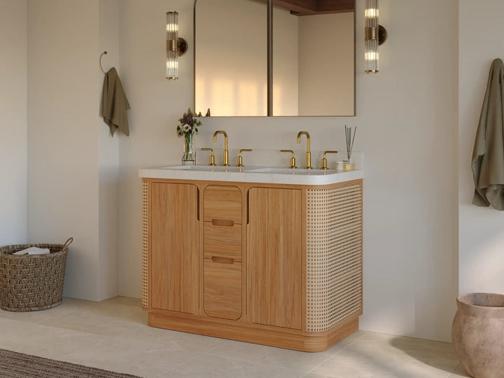 Ventura Teak 48 in. W x 22 in. D Double Sink Bathroom Vanity - photo 3