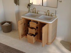 Ventura Teak 48 in. W x 22 in. D Double Sink Bathroom Vanity - photo 4