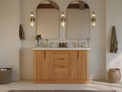 Ventura Teak 60 in. W x 22 in. D Double Sink Bathroom Vanity - photo 5