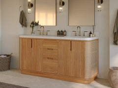 Ventura Teak 72 in. W x 22 in. D Double Sink Bathroom Vanity - photo 3