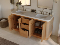 Ventura Teak 72 in. W x 22 in. D Double Sink Bathroom Vanity - photo 4