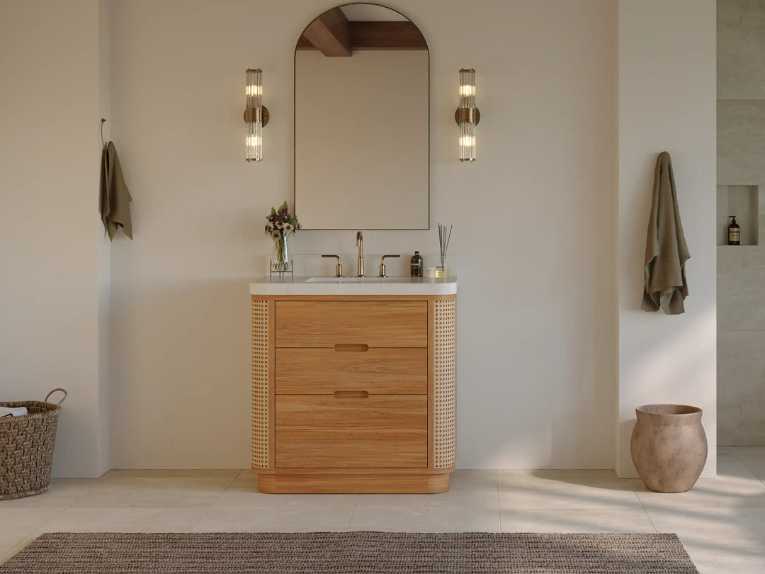 Ventura Teak 36 in. W x 22 in. D Center Sink Bathroom Vanity | 
              
                Light Natural Teak
                
                  
             - VTR_TK_LNT_CA_LZ_36C - photo №5