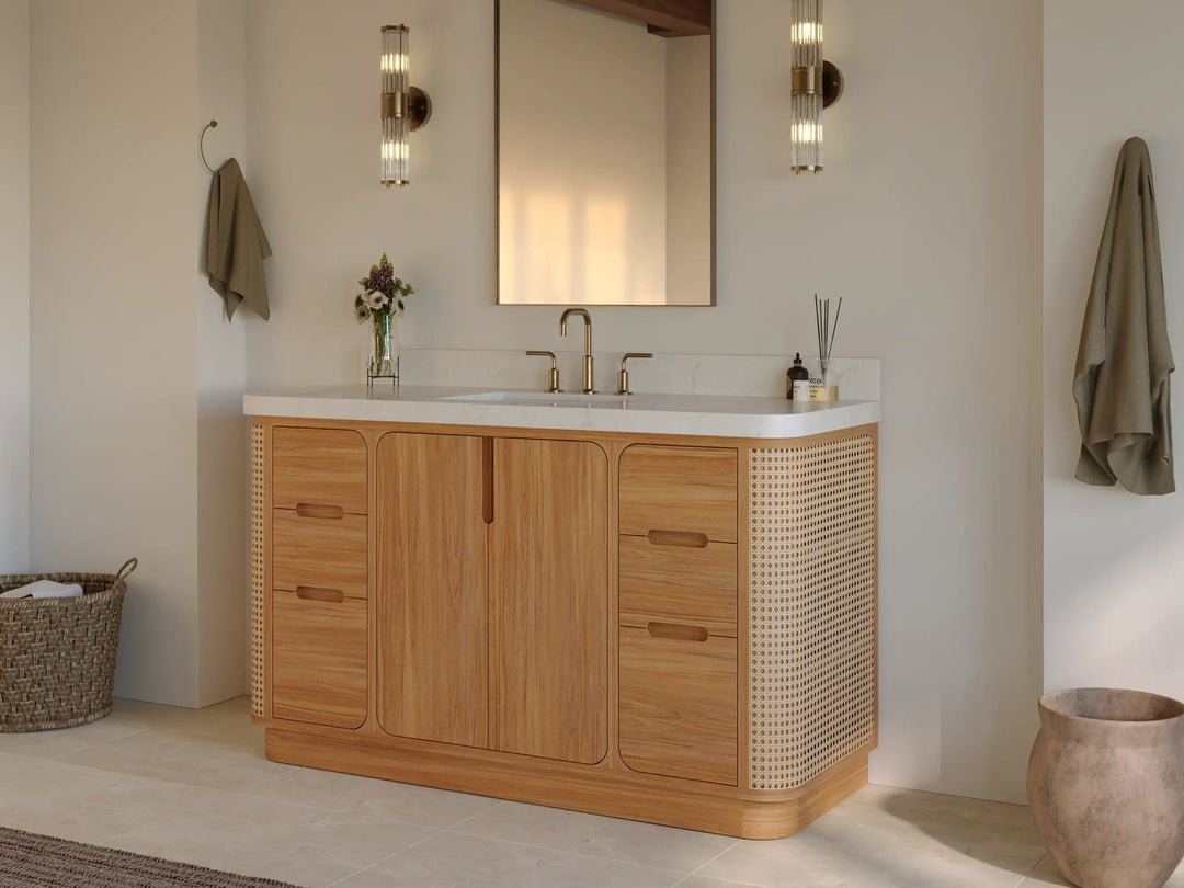 Ventura Teak 60 in. W x 22 in. D Single Sink Bathroom Vanity | 
              
                Light Natural Teak
                
                  
             - VTR_TK_LNT_CA_LZ_60S - photo №3