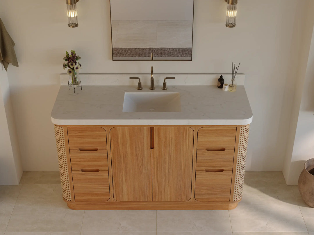 Ventura Teak 60 in. W x 22 in. D Single Sink Bathroom Vanity | 
              
                Light Natural Teak
                
                  
             - VTR_TK_LNT_CA_LZ_60S - photo №7