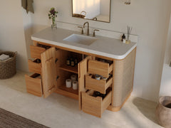 Ventura Teak 60 in. W x 22 in. D Single Sink Bathroom Vanity - photo 4