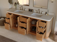Ventura Teak 84 in. W x 22 in. D Double Sink Bathroom Vanity - photo 4