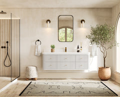 Hampton Floating 60 in. W x 22 in. D Single Sink Bathroom Vanity - photo 4