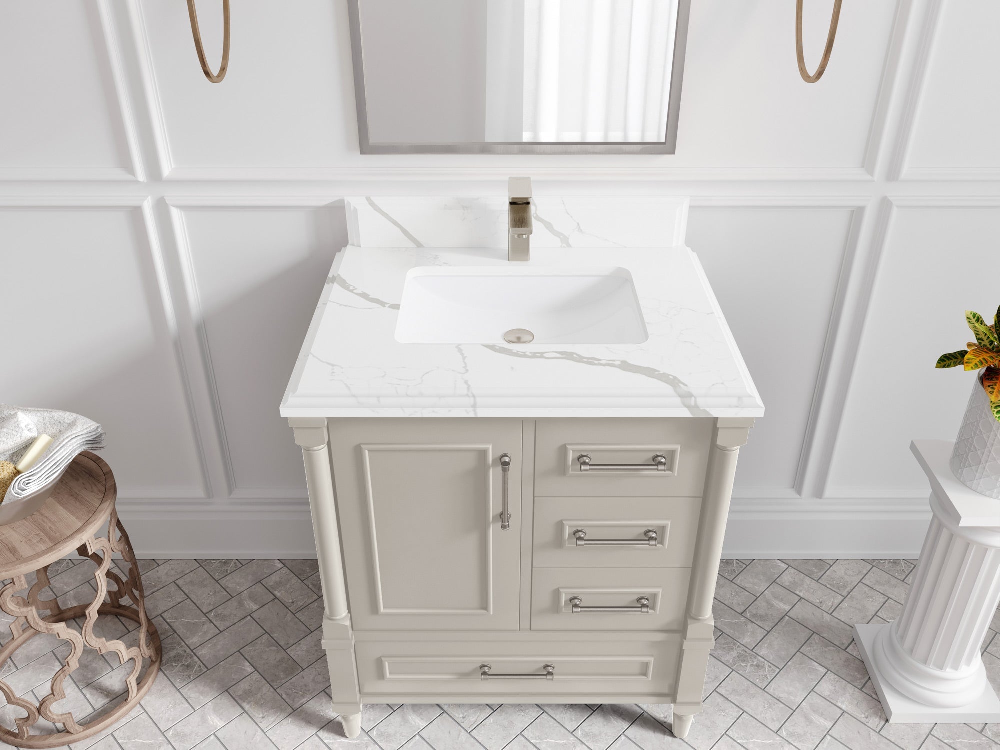 Aberdeen 30 in. W x 22 in. D Single Sink Bathroom Vanity - Willow Bath and Vanity