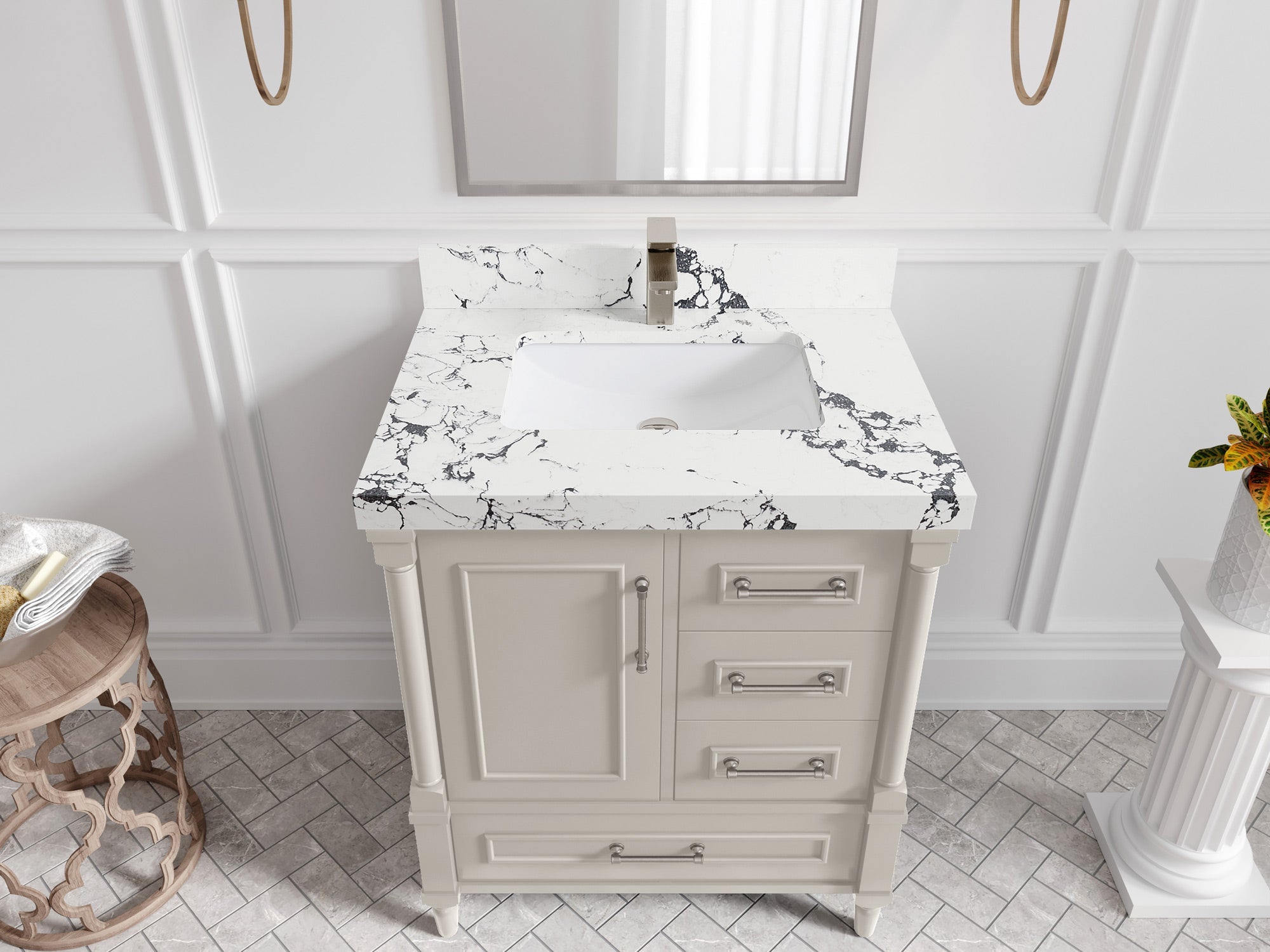 Aberdeen 30 in. W x 22 in. D Single Sink Bathroom Vanity - Willow Bath and Vanity