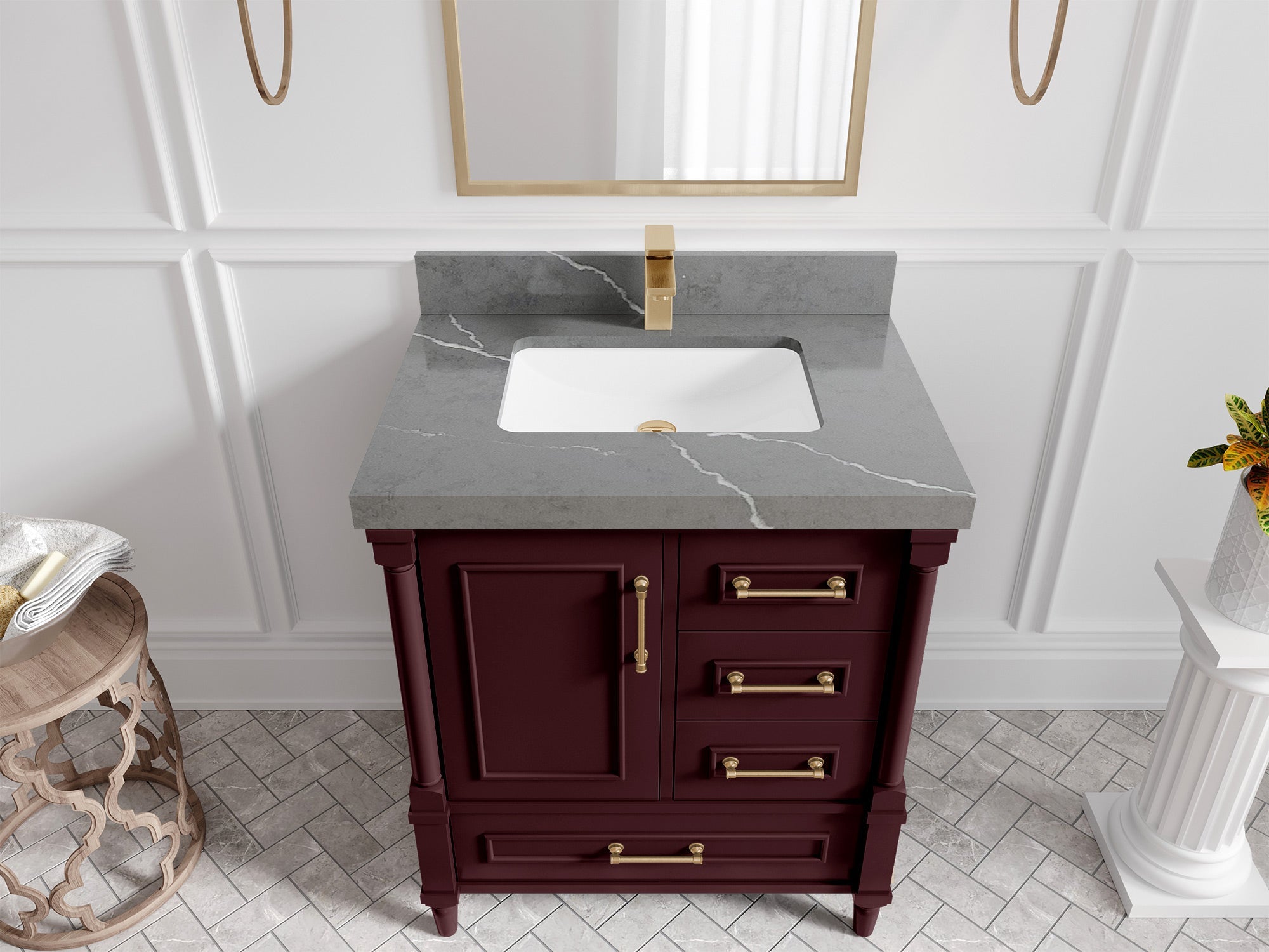 Aberdeen 30 in. W x 22 in. D Single Sink Bathroom Vanity - Willow Bath and Vanity