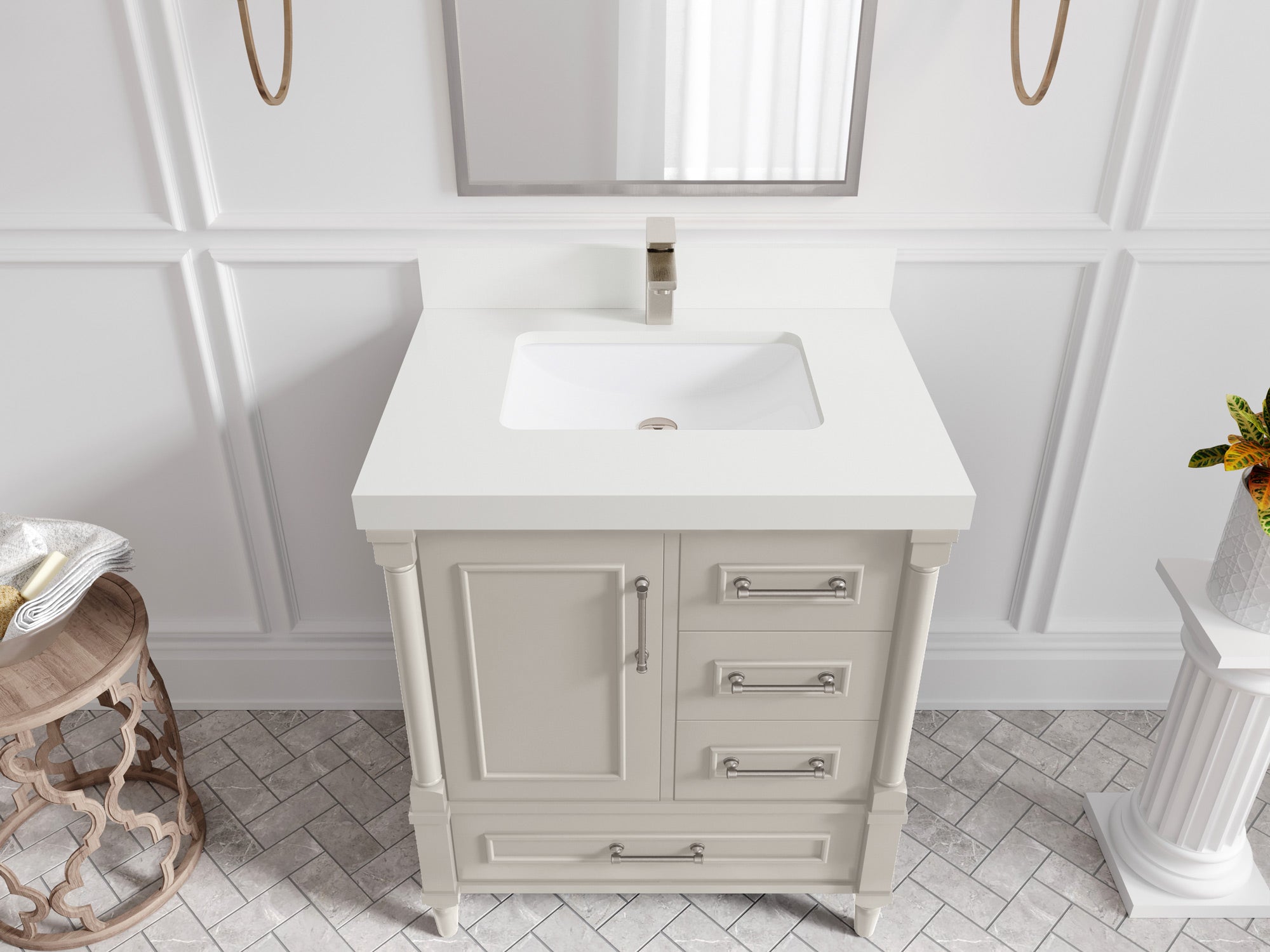 Aberdeen 30 in. W x 22 in. D Single Sink Bathroom Vanity - Willow Bath and Vanity