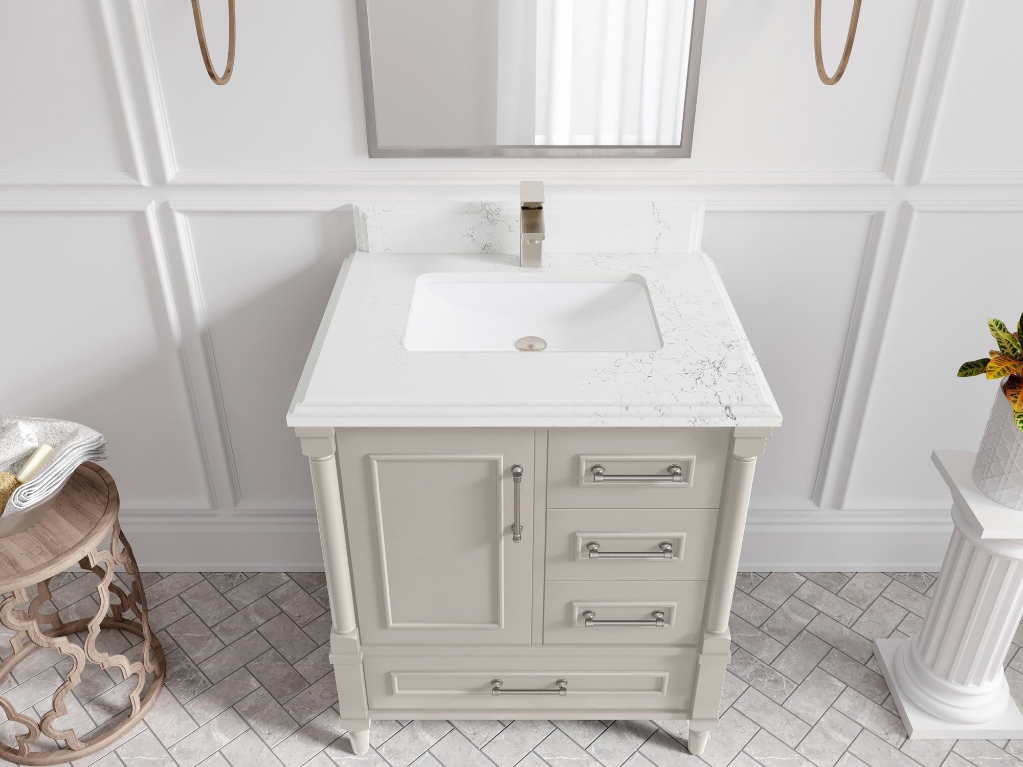 Aberdeen 30 in. W x 22 in. D Single Sink Bathroom Vanity - Willow Bath and Vanity