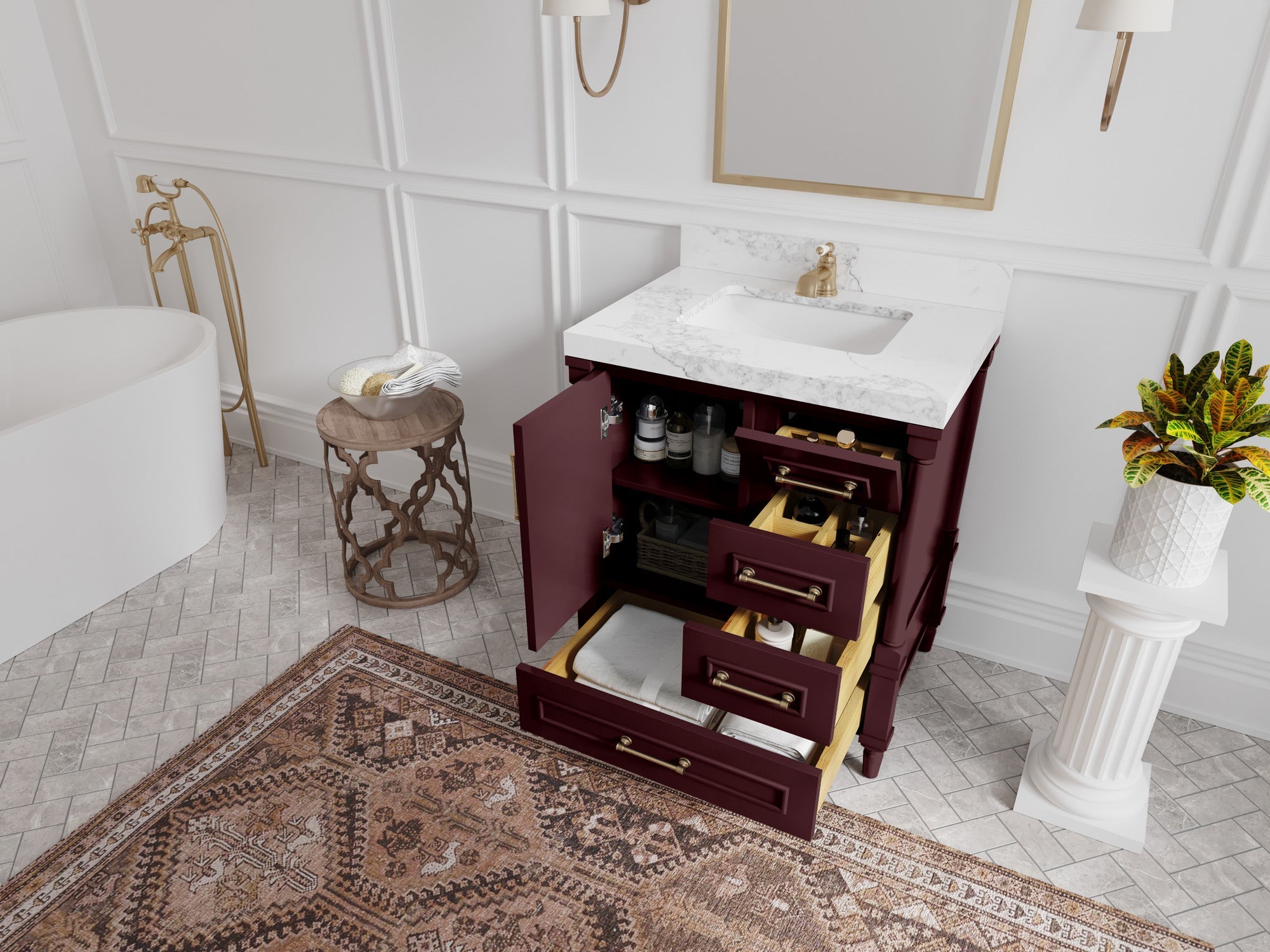 Aberdeen 30 in. W x 22 in. D Single Sink Bathroom Vanity - Willow Bath and Vanity