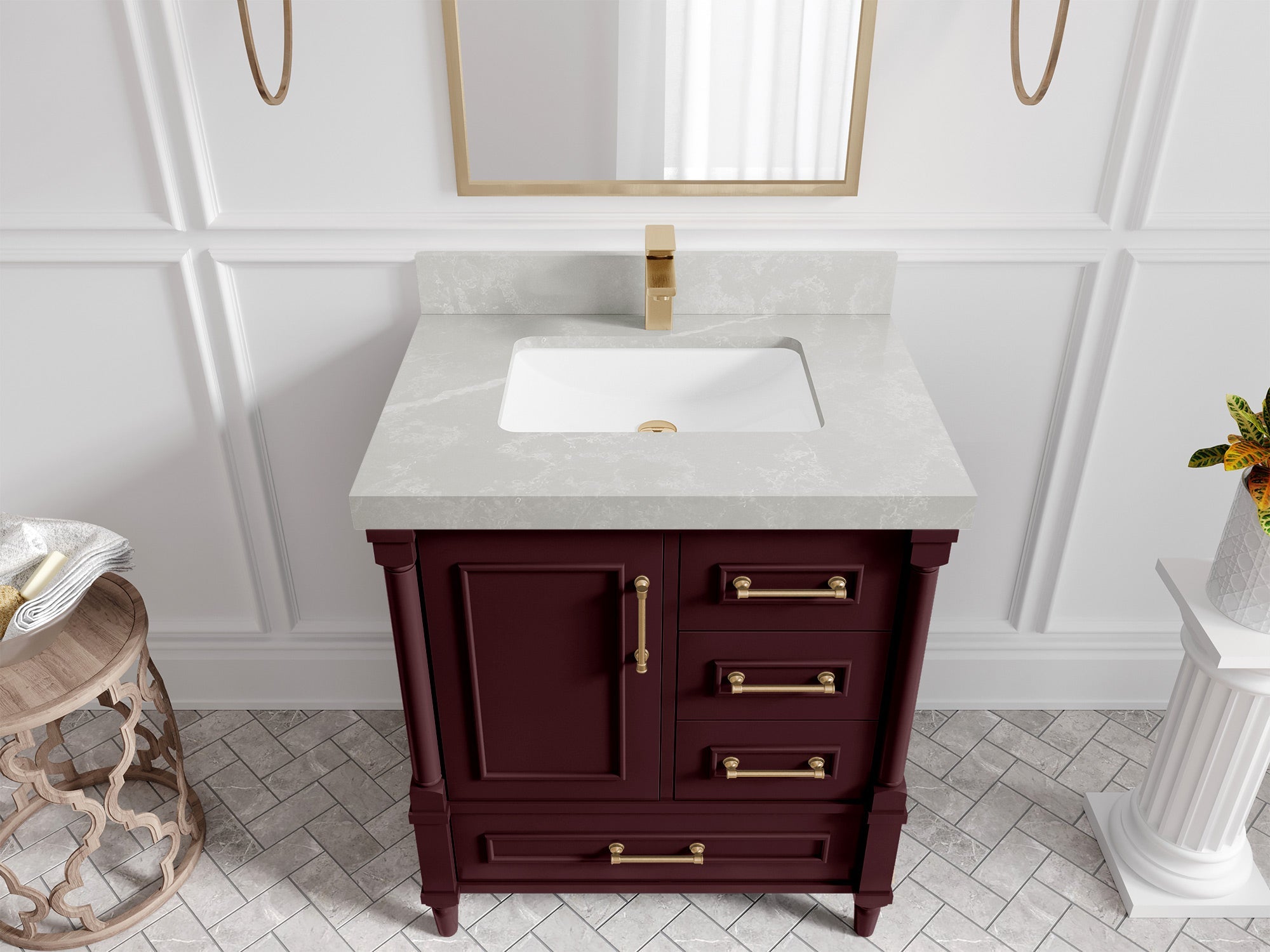Aberdeen 30 in. W x 22 in. D Single Sink Bathroom Vanity - Willow Bath and Vanity