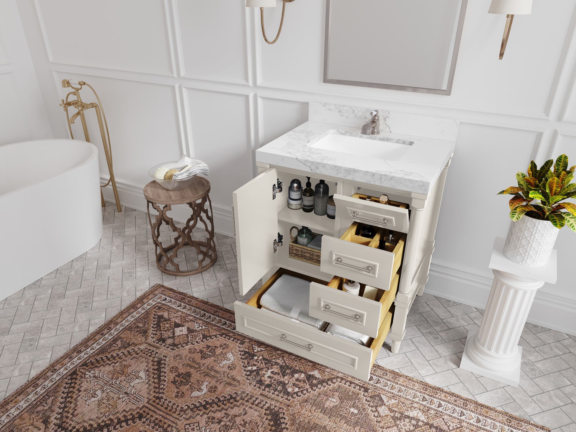 Aberdeen 30 in. W x 22 in. D Single Sink Bathroom Vanity - Willow Bath and Vanity