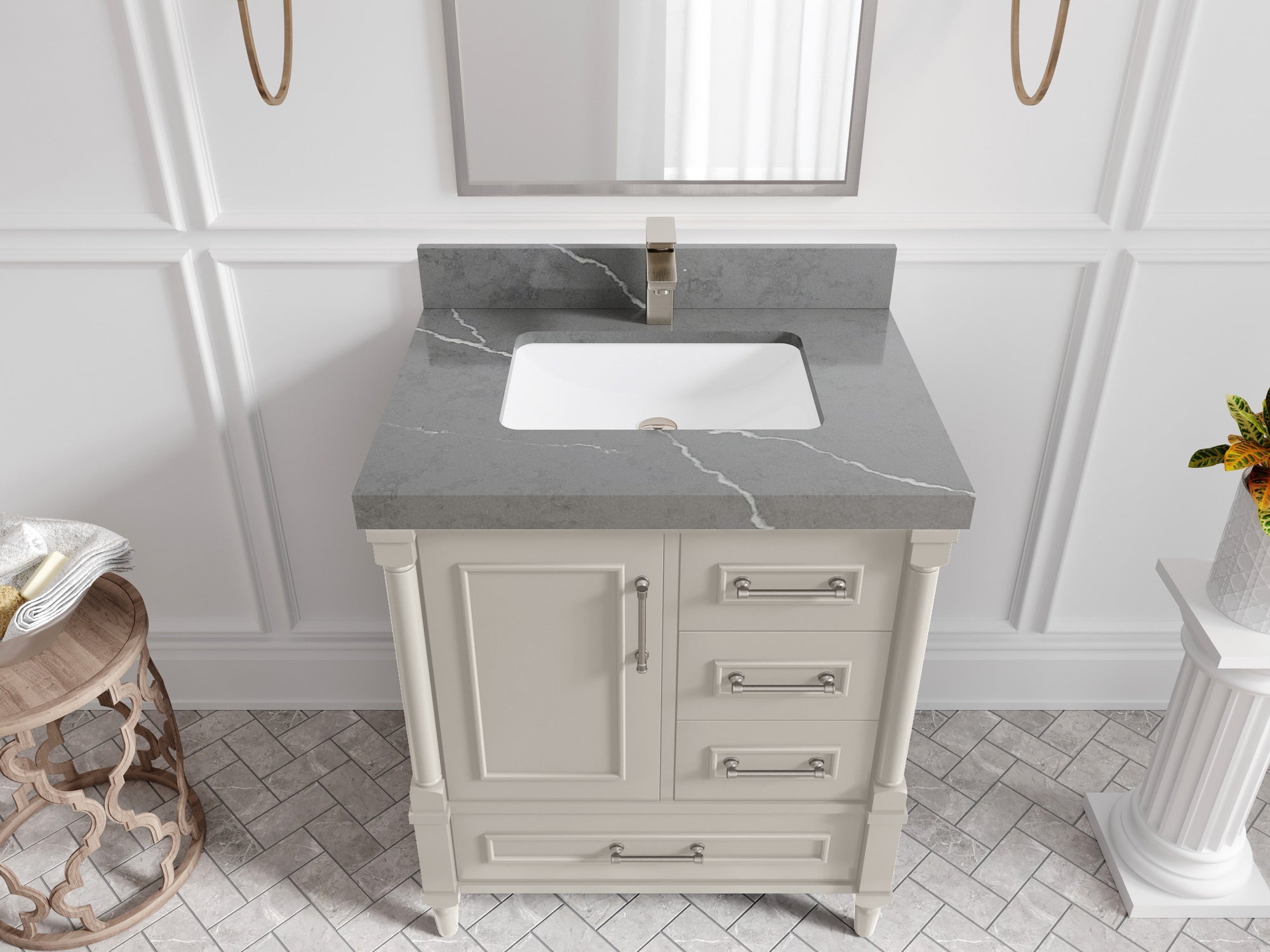 Aberdeen 30 in. W x 22 in. D Single Sink Bathroom Vanity - Willow Bath and Vanity