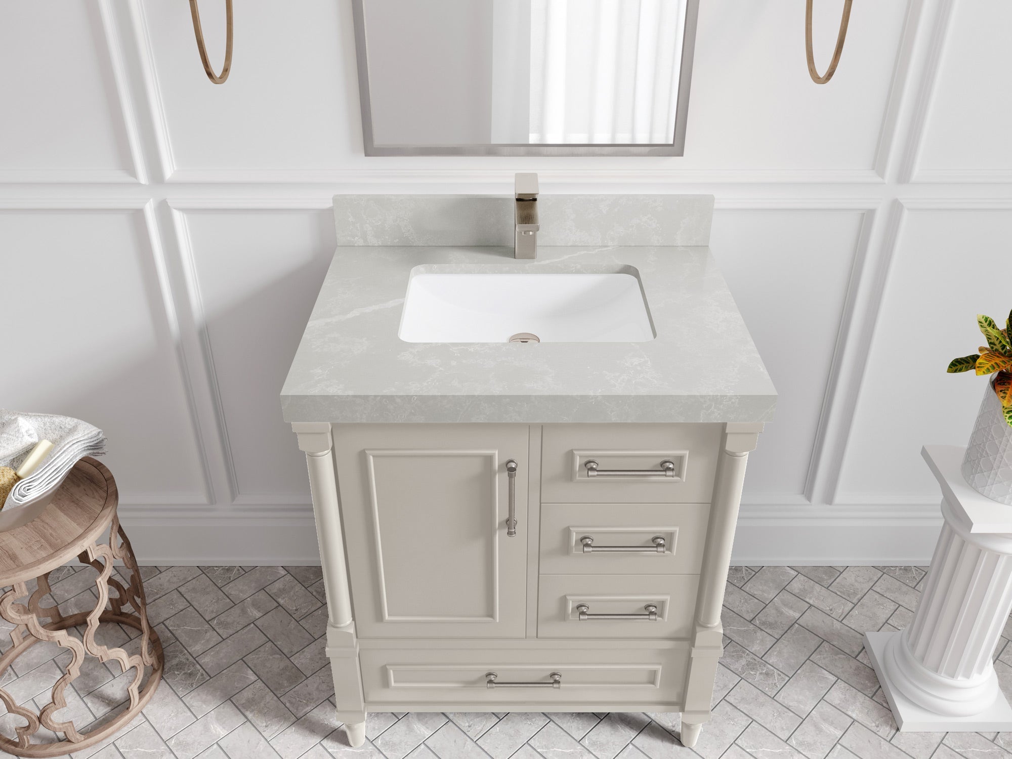Aberdeen 30 in. W x 22 in. D Single Sink Bathroom Vanity - Willow Bath and Vanity