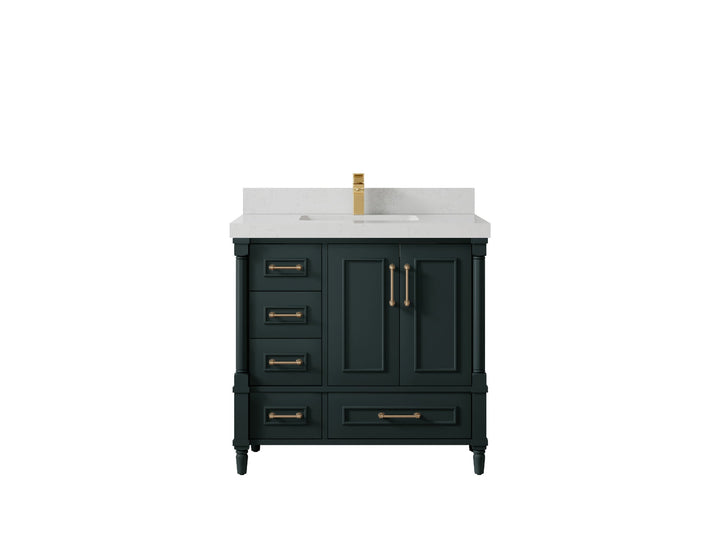 Aberdeen 36 in. W x 22 in. D Center Sink Bathroom Vanity - photo 42