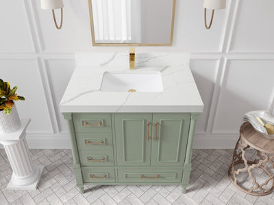 Aberdeen 36 in. W x 22 in. D Center Sink Bathroom Vanity - Willow Bath and Vanity