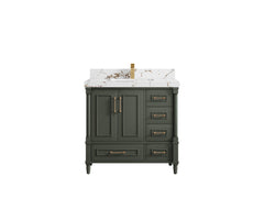 Aberdeen 36 in. W x 22 in. D Center Sink Bathroom Vanity - photo 36