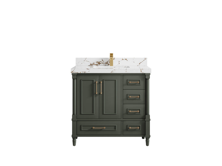 Aberdeen 36 in. W x 22 in. D Center Sink Bathroom Vanity - photo 36