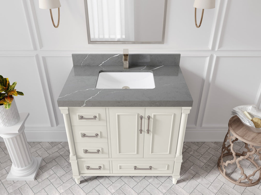 Aberdeen 36 in. W x 22 in. D Center Sink Bathroom Vanity - Willow Bath and Vanity