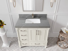 Aberdeen 36 in. W x 22 in. D Center Sink Bathroom Vanity - photo 37