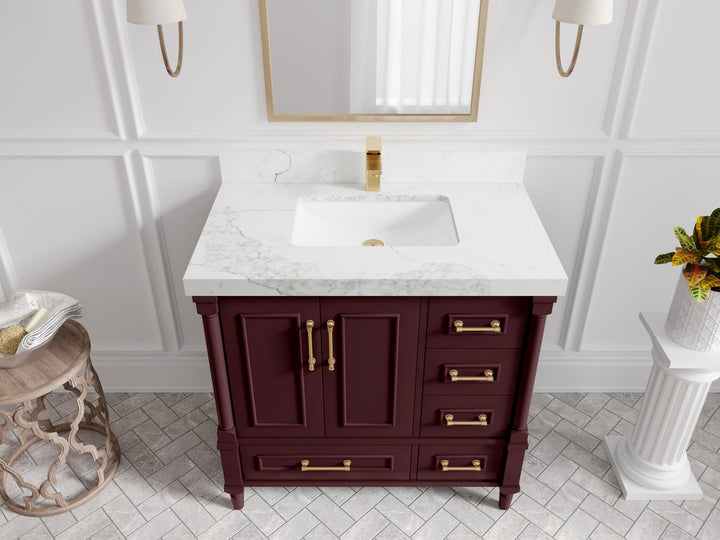 Aberdeen 36 in. W x 22 in. D Center Sink Bathroom Vanity - photo 7