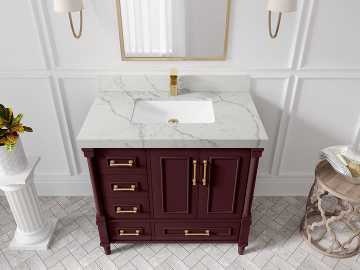 Aberdeen 36 in. W x 22 in. D Center Sink Bathroom Vanity - photo 46