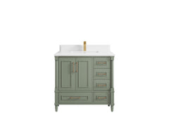 Aberdeen 36 in. W x 22 in. D Center Sink Bathroom Vanity - photo 24