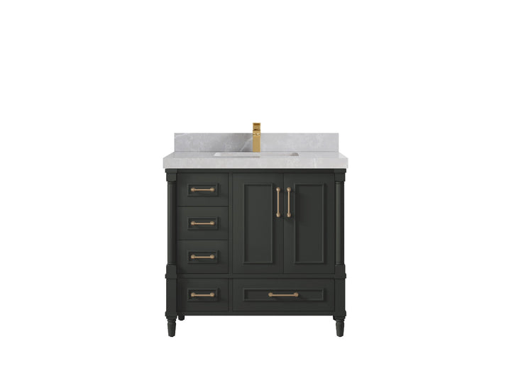 Aberdeen 36 in. W x 22 in. D Center Sink Bathroom Vanity - photo 32