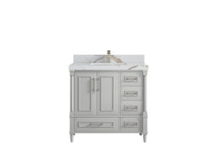 Aberdeen 36 in. W x 22 in. D Center Sink Bathroom Vanity - photo 10