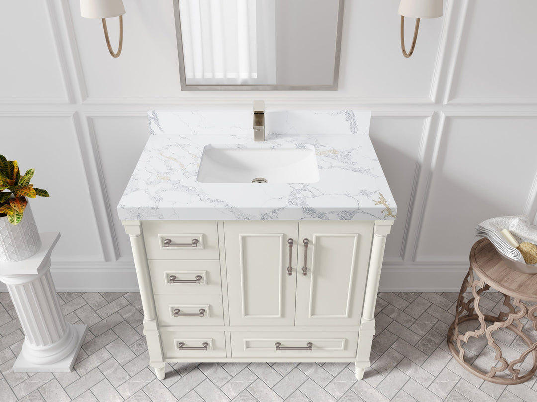 Aberdeen 36 in. W x 22 in. D Center Sink Bathroom Vanity - Willow Bath and Vanity
