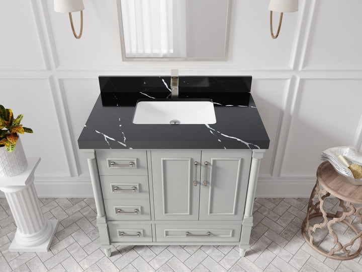 Aberdeen 36 in. W x 22 in. D Center Sink Bathroom Vanity - photo 11