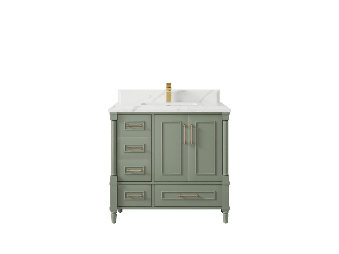 Aberdeen 36 in. W x 22 in. D Center Sink Bathroom Vanity | 
              
                Evergreen
                
                  
             - ABD_EGN_WHQZ_36CR - photo №22