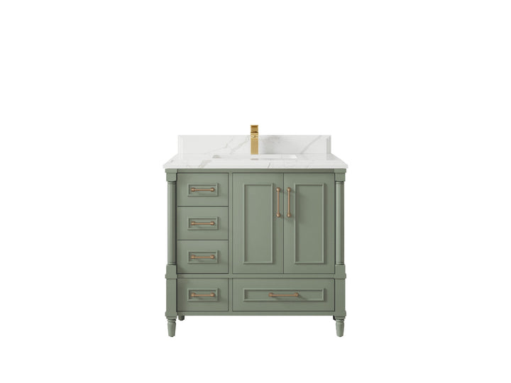 Aberdeen 36 in. W x 22 in. D Center Sink Bathroom Vanity - photo 22