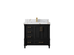 Aberdeen 36 in. W x 22 in. D Center Sink Bathroom Vanity - photo 36