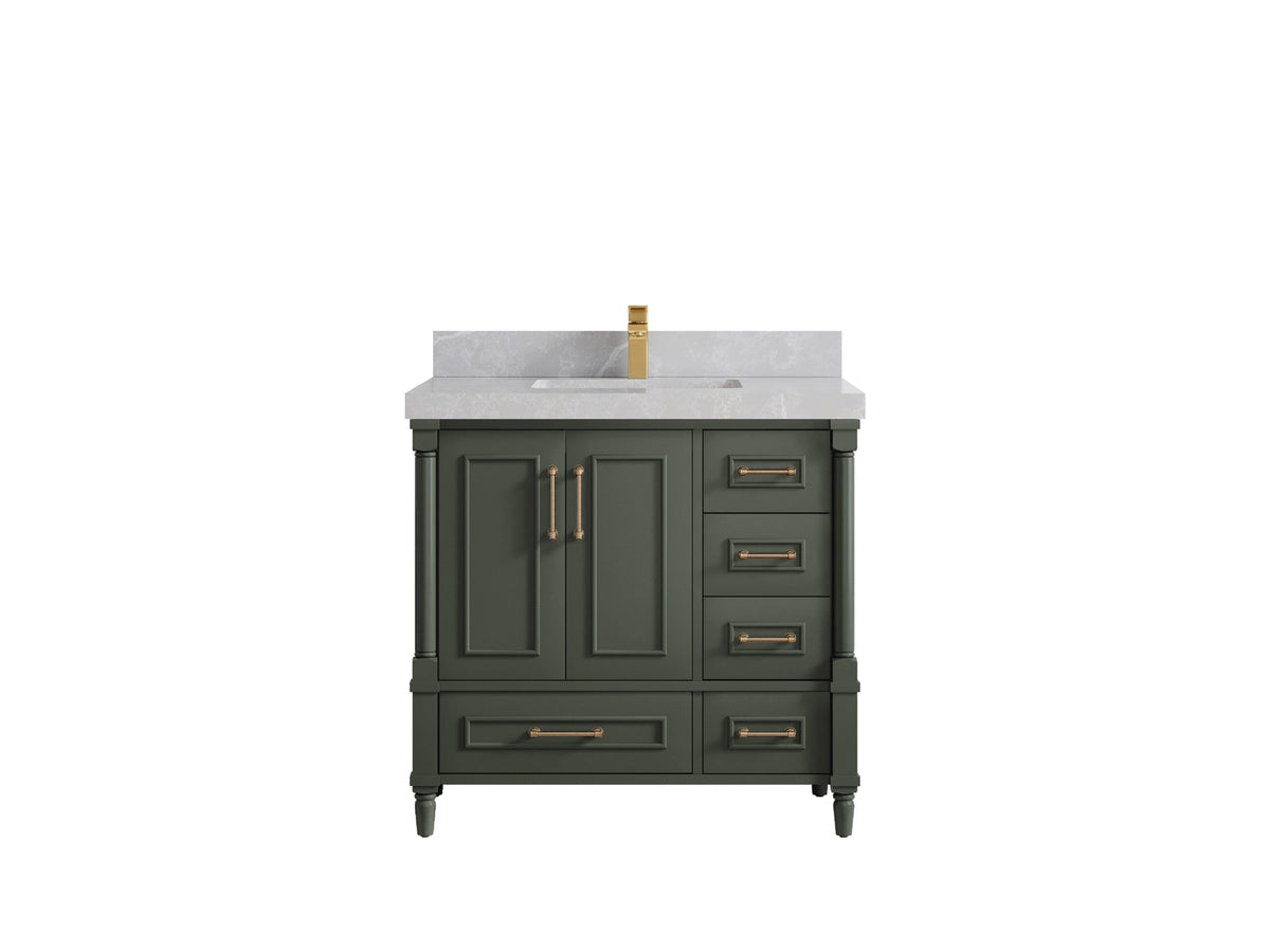 Aberdeen 36 in. W x 22 in. D Center Sink Bathroom Vanity - Willow Bath and Vanity