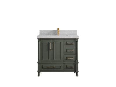 Aberdeen 36 in. W x 22 in. D Center Sink Bathroom Vanity - Willow Bath and Vanity