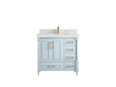 Aberdeen 36 in. W x 22 in. D Center Sink Bathroom Vanity - photo 18