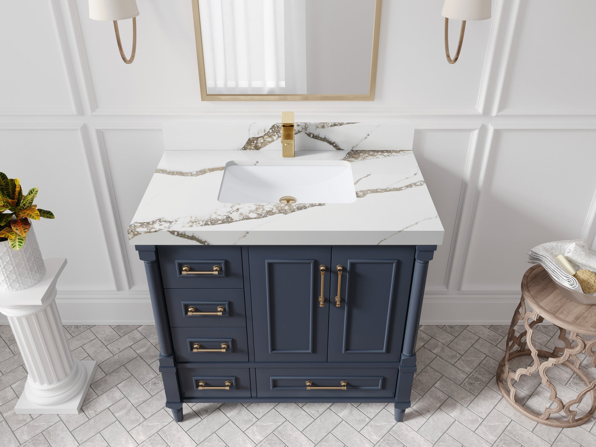 Aberdeen 36 in. W x 22 in. D Center Sink Bathroom Vanity - Willow Bath and Vanity