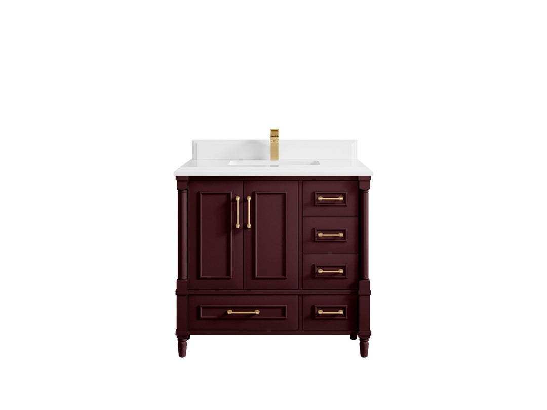 Aberdeen 36 in. W x 22 in. D Center Sink Bathroom Vanity - Willow Bath and Vanity